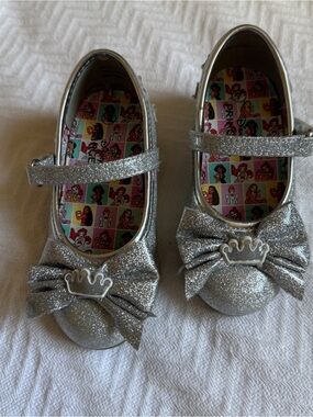 Silver Glitter Mary Jane Princess Shoes